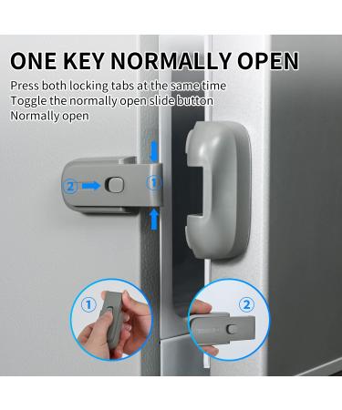 Updated Home Refrigerator Lock for Kids  Child Proof Fridge Freezer Door Lock Apply to Max 1"(25mm) Sealing Strip Easy to Install and Use 3M Adhesive No Tools Need or Drill - Buy Online on GoSupps.com