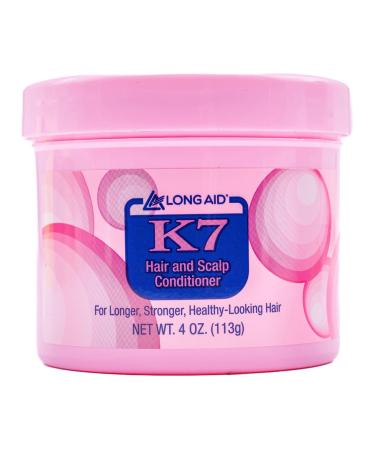 Ampro Long-Aid K7 Hair and Scalp Conditioner - Rich with Natural Emollients - Provides Stronger Hair and Scalp for All Hair Textures - Protects Against Humidity and Nature - 4 oz