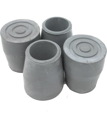 Gray Walker/Commode Tips Set of 4 - 1 Inch Diameter Replacement Tips - Buy Online on GoSupps.com