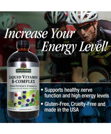Nature's Answer Liquid Vitamin B-Complex Natural Tangerine Flavor 16 fl oz (480 ml) - Buy Online on GoSupps.com
