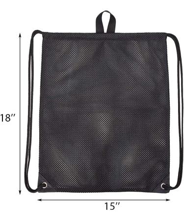 Small Black Mesh Drawstring Bag for Beach & Swimming Equipment | Heavy Duty Sport Storage - Buy Online on GoSupps.com