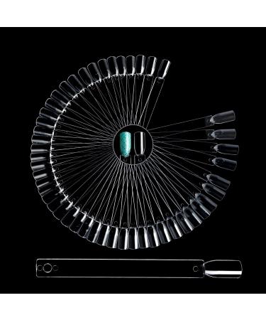 100 Nail Display Tips with Ring & Number Stickers - Transparent Nail Art Tip Rings for Salon Exercises - Buy Online on GoSupps.com