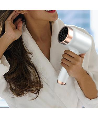 GaotKeut Travel Hair Dryer Ionic Blow Dryer Lightweight Hair Care Tool 3 Speeds Powerful Cordless Hair Dryer for Salon Travel Outdoor white - Buy Online on GoSupps.com