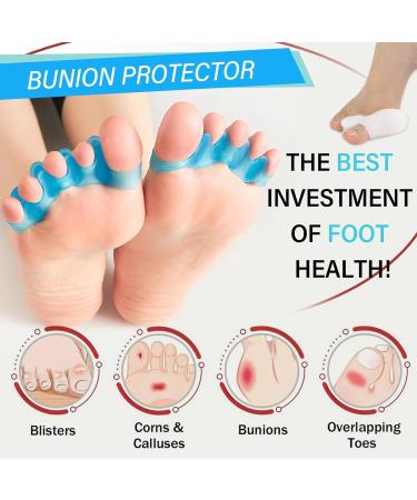 8-Piece Toe Separator Silicone | Pain Relief for Toe Misalignment & Overlapping Toes | Correct Valgus & Foot Orientation for Men & Women - Buy Online on GoSupps.com