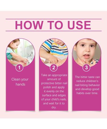 Anti Nail Biting Polish - Nail Biting Prevention - Healthy Ingredient Formula Stop Biting Nails Treatment - Bitter Taste Clear Polish for Stop Nail Biting and Thumb Sucking - Buy Online on GoSupps.com