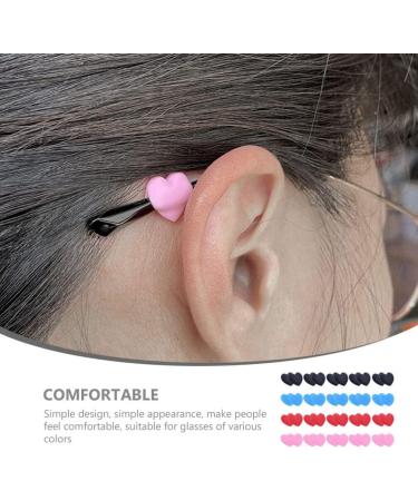 PopetPop 20 Pairs Anti-Slip Glasses Holder Hooks | Heart Shaped Sunglasses Ear Stoppers & Child Temple Anti-Drop Tips - Buy Online on GoSupps.com