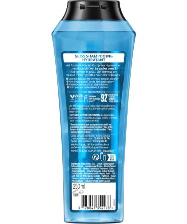  Gliss Schwarzkopf - Gliss - Aqua Revive Shampoo - Hair Repair - Moisturizes Without Weighing - Normal to Dry Hair - Hyaluron & Marine Algae Complex - 90% Natural Ingredients - 250 ml - Buy Online on GoSupps.com
