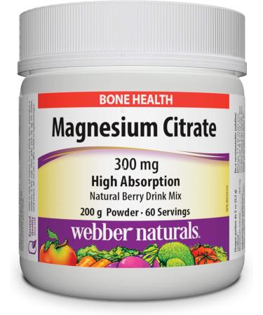 Webber Naturals Magnesium Citrate Powder & Zinc Citrate 50 mg 180 Tablets For Healthy Skin and Immune Support Vegan Powder+ Zinc Citrate 50 mg - Buy Online on GoSupps.com