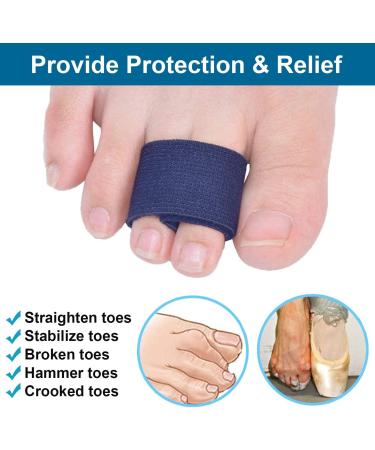 Sumifun Elasticity Toe Splint 4 Packs of Toe Wraps for Broken Toe Curled Toe Hammer Toe Toe Bandage for Big Toe Alignment Fracture Splint for Men or Women - Buy Online on GoSupps.com