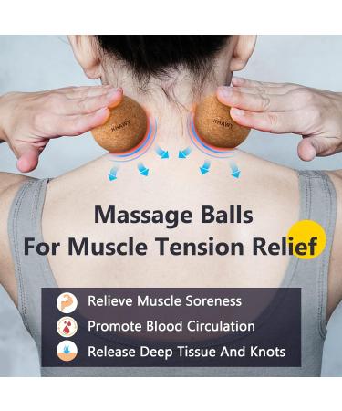 Cork Massage Ball - Trigger Point Therapy & Deep Muscle Relief - 2 Pack (2.4) - Eco-Friendly Massage Tool - Buy Online on GoSupps.com
