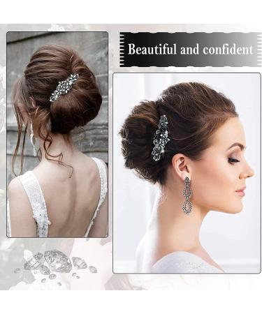 SzmengC Hair Clips Women's Hair Clips Delicate Crystal Flower Hair Clips 4 Pieces Women's Ponytail Hair Clips Elegant Women's Hair Clips Women's Rhinestone Hair Clips Suitable for Any Hair Type (4 Colours) 1 count (Pack of 1) - Buy Online on GoSupps.com