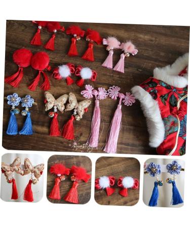 ibasenice 1 Pair Tassels Hairclips Hair Barrettes for Girls Hair Accessories for Girls Flower Hair Accessories Polymer Clay Cane Kids Hair Accessories Qipao Chinese Style Pair Clip Child - Buy Online on GoSupps.com