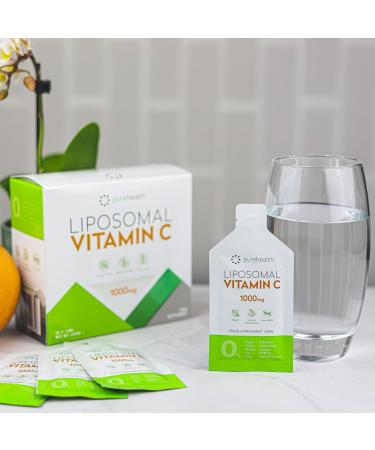 Bioavailable Liposomal Vitamin C 1000mg - 30 Sachets, All Natural & Soy-Free - Immune System & Energy Support - Buy Online on GoSupps.com