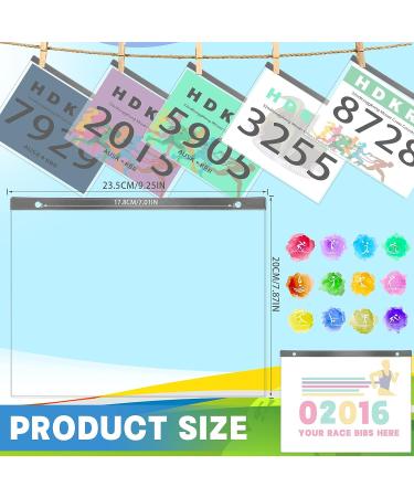 36 Pcs Race Bib Holder Protector Sleeves Clear Vinyl Running Bib Holder 9.25 x 7.87 Inch Race Bibs Display Medal Hangers for Athletic Events - Buy Online on GoSupps.com