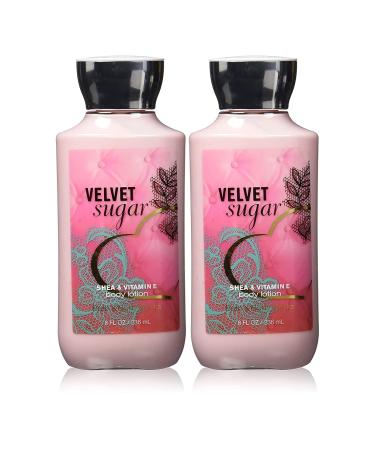 Bath and Body Works Velvet Sugar 2 Pack Super Smooth Body Lotion 8 Oz (Velvet Sugar)