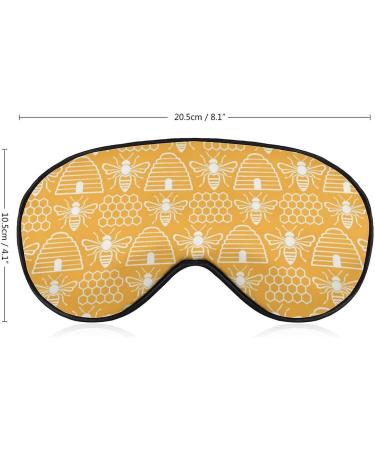 Bees and Hives Sleep Mask - Adjustable Strap, Blocks Light, Ideal for Travel, Men and Women - Buy Online on GoSupps.com