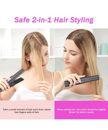 Buy Cordless Hair Straightener & Curler 2-in-1 | Anti-Scald Portable USB Rechargeable Flat Iron - Perfect for International Shipping - Buy Online on GoSupps.com