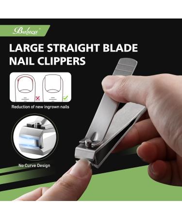 Heavy Duty Straight Blade Nail Clippers for Thick Toenails - Professional Stainless Steel Fingernail & Toenail Trimmers | Durable & Ergonomic Design - Buy Online on GoSupps.com