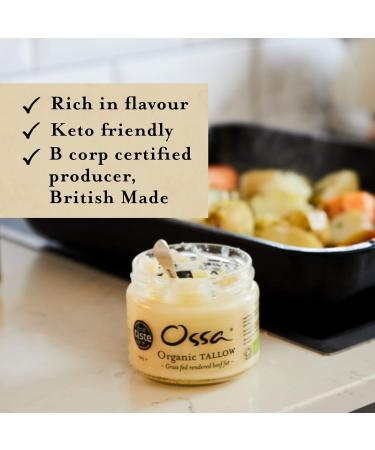 Ossa Organic Tallow 265g | Grassfed British Beef Fat | Organic & Keto Friendly - Buy Online on GoSupps.com