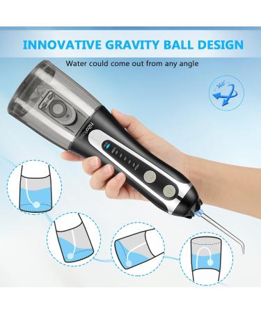 Water Dental Flosser - H2ofloss Cordless Oral Irrigator for Braces | Portable & Waterproof Rechargeable Teeth Cleaner with 6 Nozzles - Ideal for Travel - Buy Online on GoSupps.com