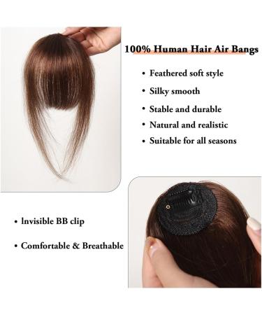 Bangs Hair Clip Human Hair Bangs OverHead Clip in Hair Extensions Brown Natural Hairs Wispy Bangs Fringe Hairpieces for Women in Air Bangs Bangs Clip in Hair(Color:HLH1004-2) Blunt Bangs HLH1004-2 - Buy Online on GoSupps.com