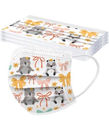 Buy NcQifei 50-Piece Kids Disposable 3-Layer Face Masks - Cute Cartoon Design Breathable Protection for Boys & Girls - Buy Online on GoSupps.com