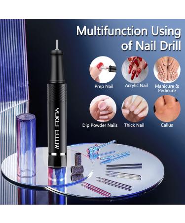 Professional Portable 40000RPM Nail Drill Machine for Acrylic Nails Black - Buy Online on GoSupps.com
