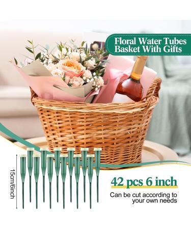72 Pcs Floral Water Tubes with Rubber Caps for Fresh Flowers - 12 Inch & 6 Inch - Floral Arrangement Supplies - Buy Online on GoSupps.com