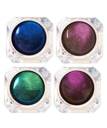 Xiangyunhe Eyeshadow Quad 4 Colors Mini Matte Shimmer Pigmented Natural Nudes Eye Shadow Powder Long Lasting Creamy Texture Eye Shadow Palette for Girls Christmas Thanksgiving(4PC)