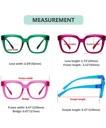 Eyekepper 6 Pack Metalless Screwless Spring Hinges Reading Glasses for Women - Oversized +2.00 Cheaters Eyeglasses in Mixed Colors - Shop Now - Buy Online on GoSupps.com