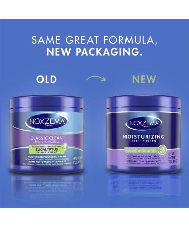 Noxzema Classic Clean Original Deep Cleansing Cream 12 Oz (Pack of 4) - With Eucalyptus Extract and Soybean Oil for Soft, Smooth, and Moisturized Skin - Buy Online on GoSupps.com