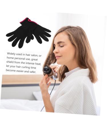 Alipis 1 Set 4pcs Gloves Curling Iron Glove Bumps Glove Anti-Scald Hairdressing Tool Black 21.5X12.2 cm - Buy Online on GoSupps.com