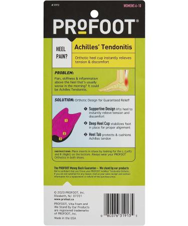 ProFoot Achilles Tendonitis Women's Orthotic Heel Cup - 1 ea - Buy Online on GoSupps.com