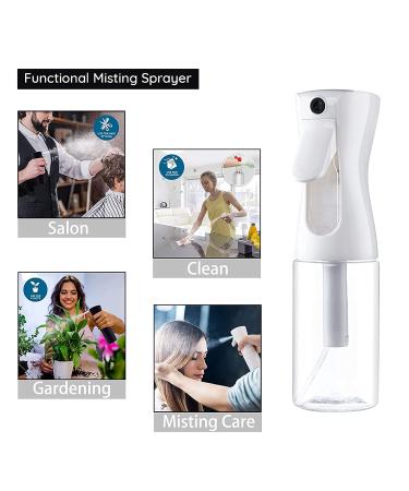 Refillable 200ml Hair Spray Bottle - Fine Mist for Salon Gardening & Skin Care | Ultraver Continuous Water Spray (Transparent) - Buy Online on GoSupps.com
