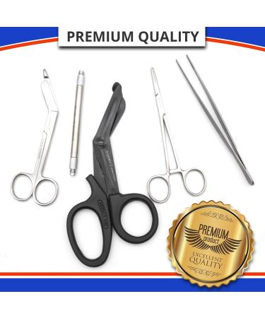 Cynamed First Responder Medical Tool Kit - Bandage Scissors, EMT Shears, Hemostat, Tweezers - Nylon Belt Pouch - Ideal for Paramedic, Nurse, Emergency Responders - Buy Online on GoSupps.com