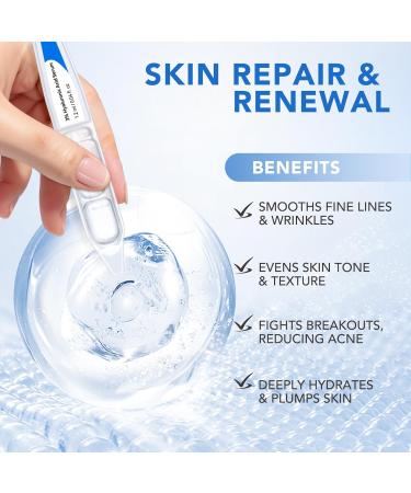 3% Hyaluronic Acid Serum - 30 Pack | Intense Hydration & Plumping | Fragrance-Free Non-Greasy | Fast-Absorbing for All Skin Types | Dermatologist Tested  - Buy Online on GoSupps.com