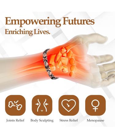 Jecanori Lymph Drainage Magnetic Bracelets and Rings - Copper Magnetic Jewelry Set for Women | Strong 3500 Gauss Magnets | Adjustable Size | Gift Box Included - Buy Online on GoSupps.com