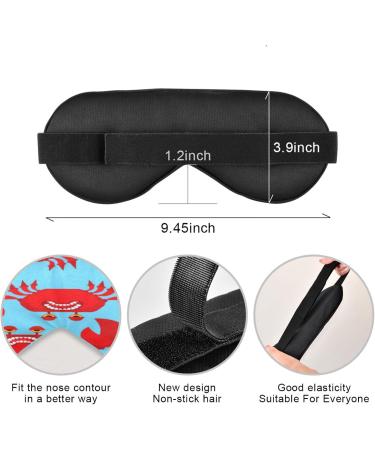 Light Blocking Crab Pattern Sleep Mask - Adjustable Soft Eye Cover for Men & Women | Ideal for Travel Naps and Sleeping - Buy Online on GoSupps.com