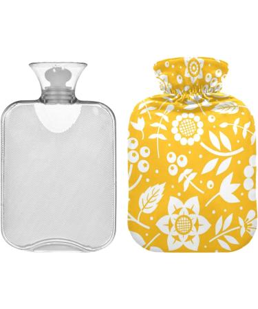 Mnsruu Hot Water Bottle 2L with Soft Cover - Berries & Branches Design | Perfect Gift for Women & Kids | Ideal for Christmas - Buy Online on GoSupps.com