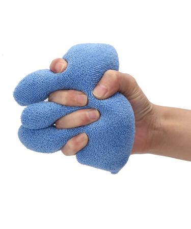 Finger Separator for Pain Relief & Comfortable Sleep | Soft Terrycloth Elastic Band | Light Blue Green & Orange | 12x12cm | One Size - Buy Online on GoSupps.com