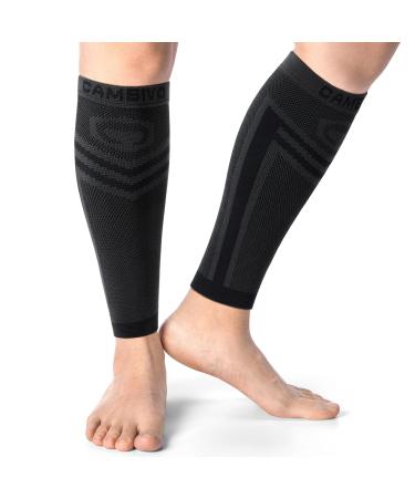 CAMBIVO Calf Compression Sleeve Men and Women Footless Compression Socks for Calf Support Shin Splints Support Running Sports Flight Hiking Marathon(PAIR) S-M Black - Buy Online on GoSupps.com