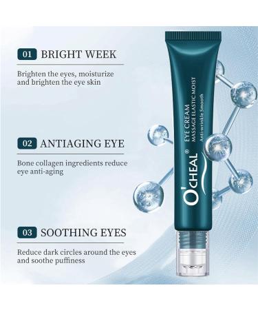 Under Eye Cream for Dark Circles and Puffiness - Anti Aging Eye Cream with Eye Massager Roller Refreshing Moisturizing Gentle Eye Cream for Puffy Eyes Fine Lines - Buy Online on GoSupps.com
