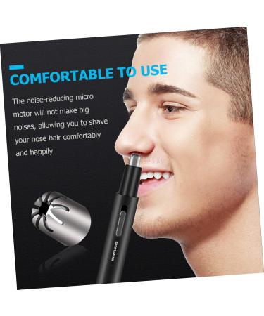 Beavorty Electric Nose Hair Trimmer for Men - Compact 1pc Face Shaver | Best Men's Electric Razors (Black 13x1.6cm) - International Shipping - Buy Online on GoSupps.com