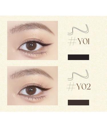 OPLISTE 2023 Double Tip Lower Eyelash Pencil + 50PCS Cotton Pads | Waterproof Liquid Eyeliner in Brown - Super Slim Eye Liner - Buy Online on GoSupps.com