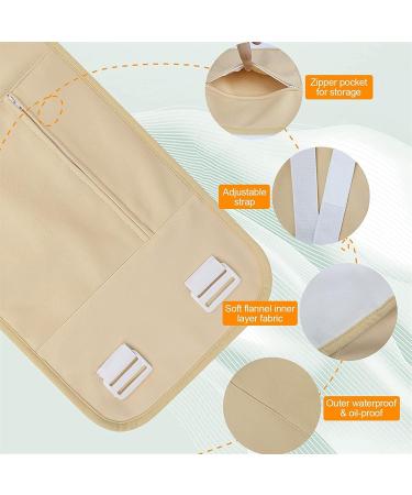 Premium Castor Oil Wrap Kit - Adjustable Abdominal & Neck Relief with Elastic Straps - Relaxation in Khaki - Buy Online on GoSupps.com
