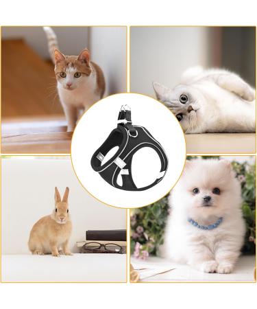 Frevoitna Cat Dishes with Leash - Adjustable Cat Harness Reflective & Breathable - Ideal for Walks (Black XS) - International Shipping Available - Buy Online on GoSupps.com