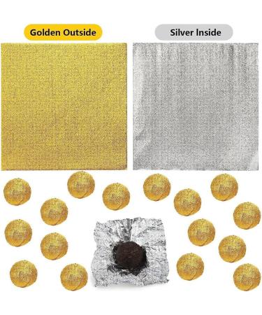 MINIDAHL 1000 pieces 4 in X4 in gold candy wrappers chocolate candy wraps for chocolate candy Fai-Da-Te Christmas - Buy Online on GoSupps.com