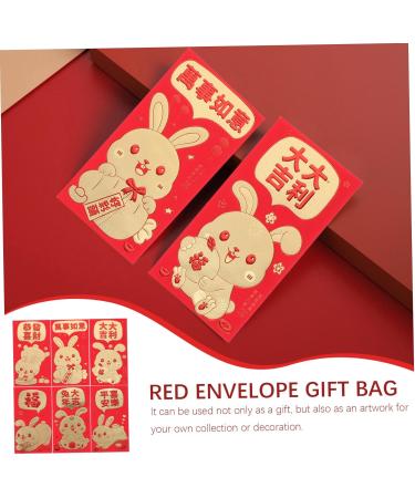 Abaodam 36pcs New Year Red Envelope Rabbit Year Red Packets Festive Design Red Packets Decorative Envelopes Wedding Favors Zodiac Rabbit Red Envelope Rabbit Lucky Money Envelope Pocket - Buy Online on GoSupps.com