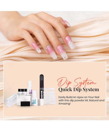Beetles Nail Dip Powder Kit - Clear Dipping Powder with Base & Top Coat Activator for French Manicure & Nail Extension - Nail Art Kit for Beginners - Buy Online on GoSupps.com
