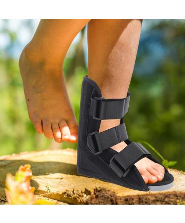 Ankle Straight Shoes - Stabilizer Boot for Foot Protection & Support | Sprain Recovery Foot Brace - Black - Buy Online on GoSupps.com